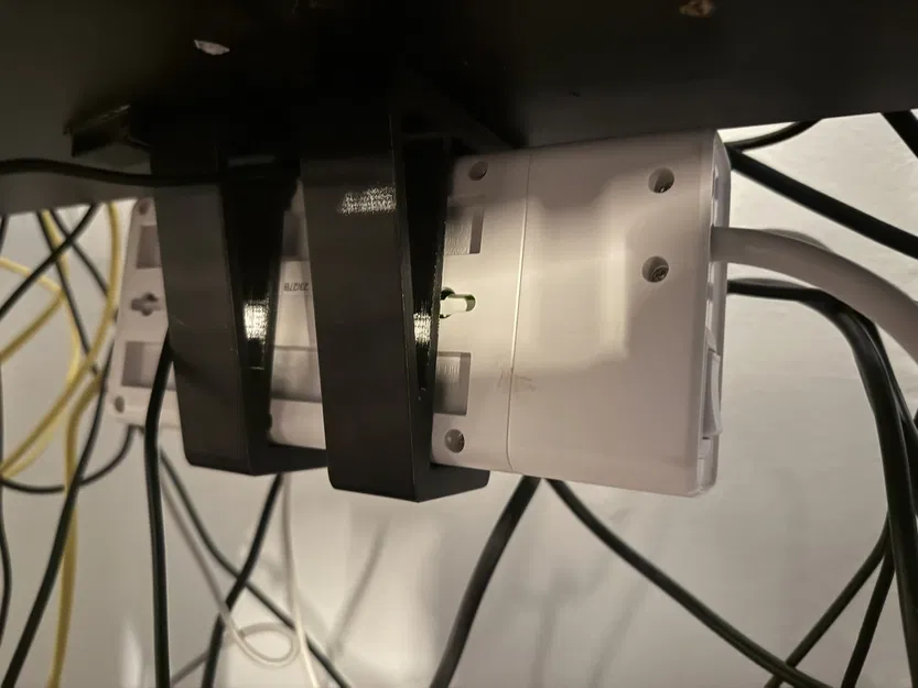 Giá treo ổ cắm điện dưới bàn không cần khoan vít - Phụ kiện 3D hữu ích - Image 1