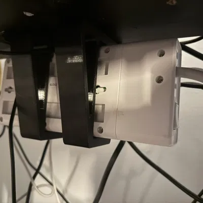 Giá treo ổ cắm điện dưới bàn không cần khoan vít - Phụ kiện 3D hữu ích