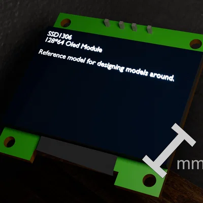 Mô hình CAD tham khảo màn hình OLED SSD1306 128x64