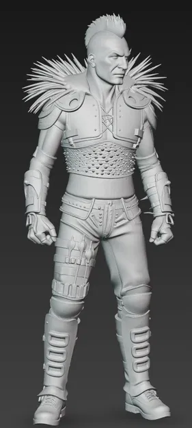 Mô hình 3D nhân vật Wez (Mad Max 2) - Tỷ lệ 1:24 cho máy in Resin - Image 2