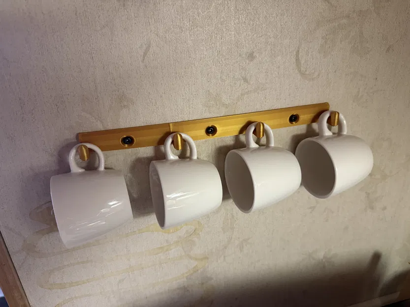 Giá treo ly espresso 3D - Giải pháp treo 4 ly gọn gàng cho bếp - Image 1