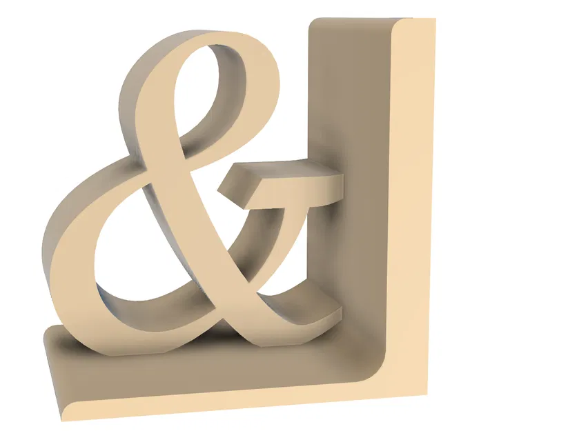 Chặn sách Ampersand Bookend: Thiết kế dấu & trang trí kệ sách - Image 1