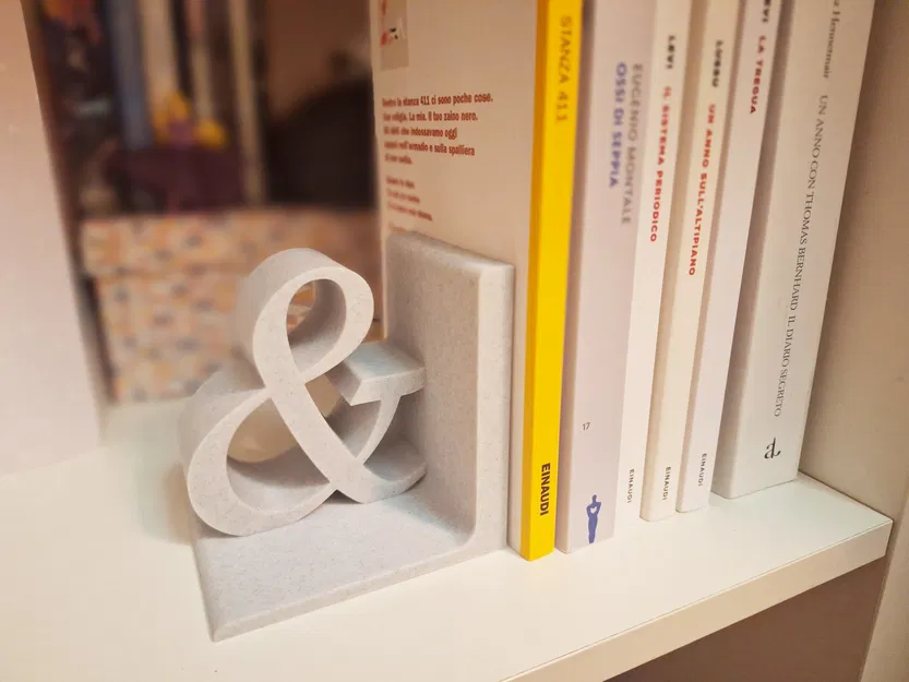 Chặn sách Ampersand Bookend: Thiết kế dấu & trang trí kệ sách - Image 2