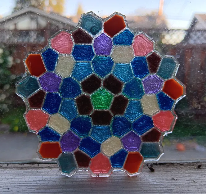 Khuôn mẫu làm suncatcher Voronoi Penrose bằng nhựa resin - Image 1