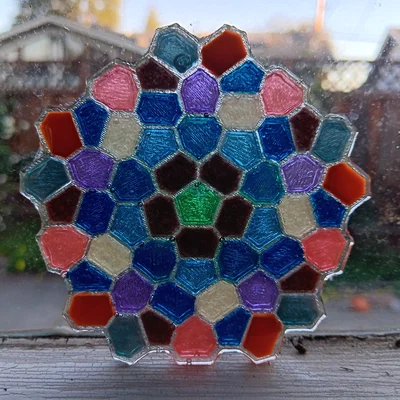 Khuôn mẫu làm suncatcher Voronoi Penrose bằng nhựa resin