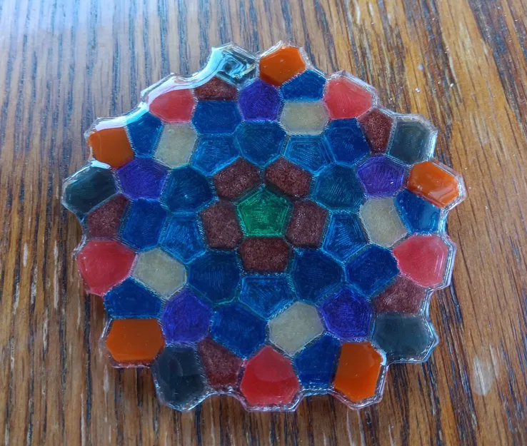 Khuôn mẫu làm suncatcher Voronoi Penrose bằng nhựa resin - Image 3