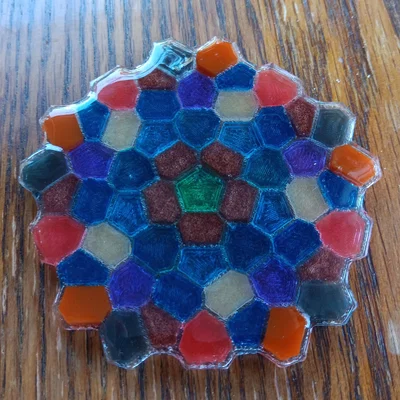 Khuôn mẫu làm suncatcher Voronoi Penrose bằng nhựa resin