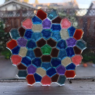 Khuôn mẫu làm suncatcher Voronoi Penrose bằng nhựa resin