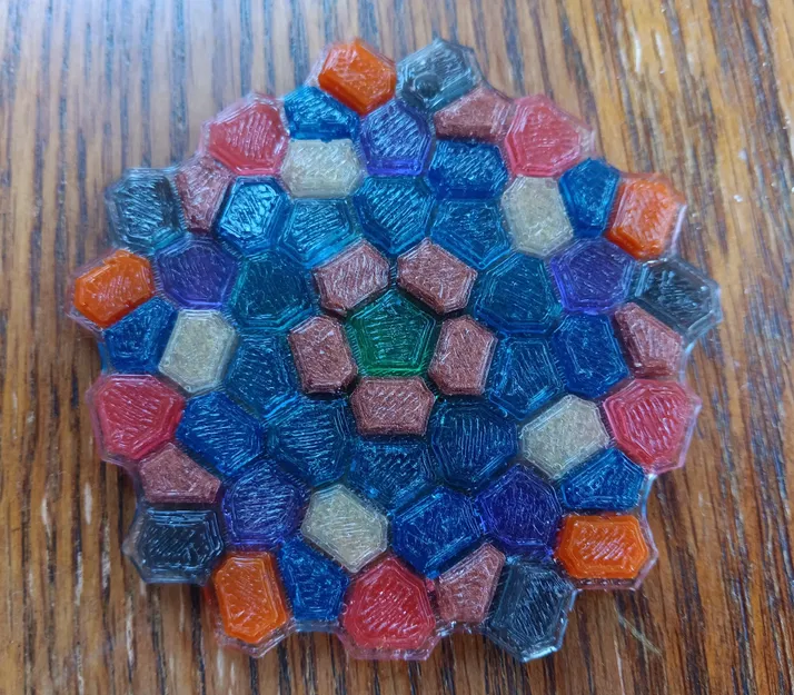 Khuôn mẫu làm suncatcher Voronoi Penrose bằng nhựa resin - Image 5