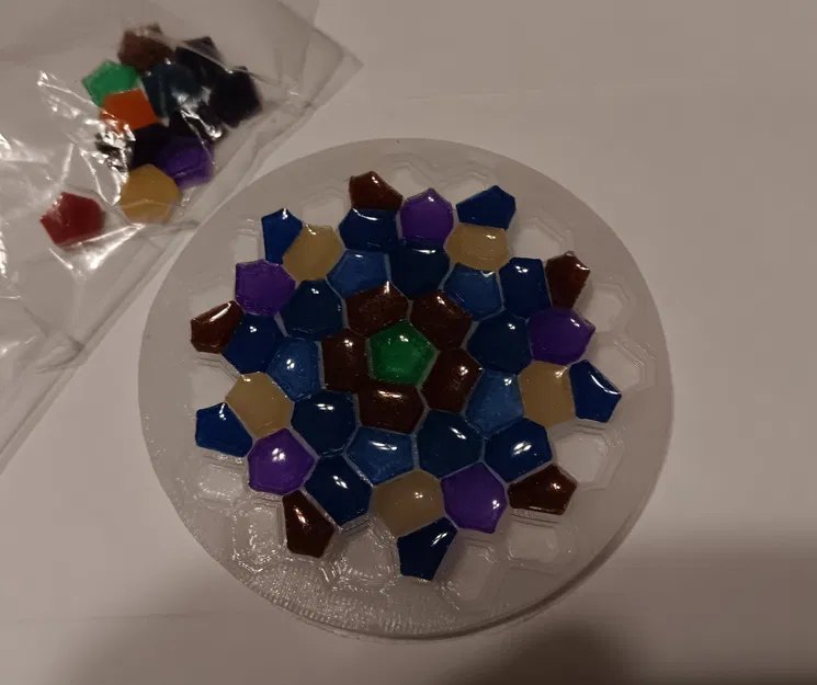 Khuôn mẫu làm suncatcher Voronoi Penrose bằng nhựa resin - Image 6