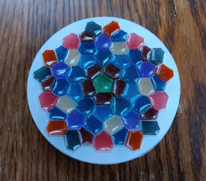 Khuôn mẫu làm suncatcher Voronoi Penrose bằng nhựa resin - Image 7