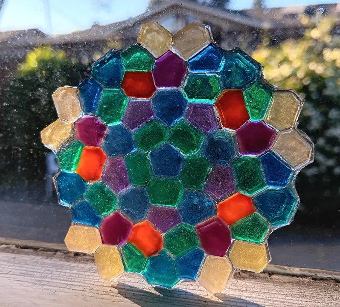 Khuôn mẫu làm suncatcher Voronoi Penrose bằng nhựa resin - Image 15