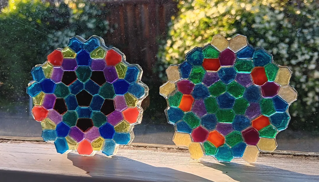 Khuôn mẫu làm suncatcher Voronoi Penrose bằng nhựa resin - Image 16