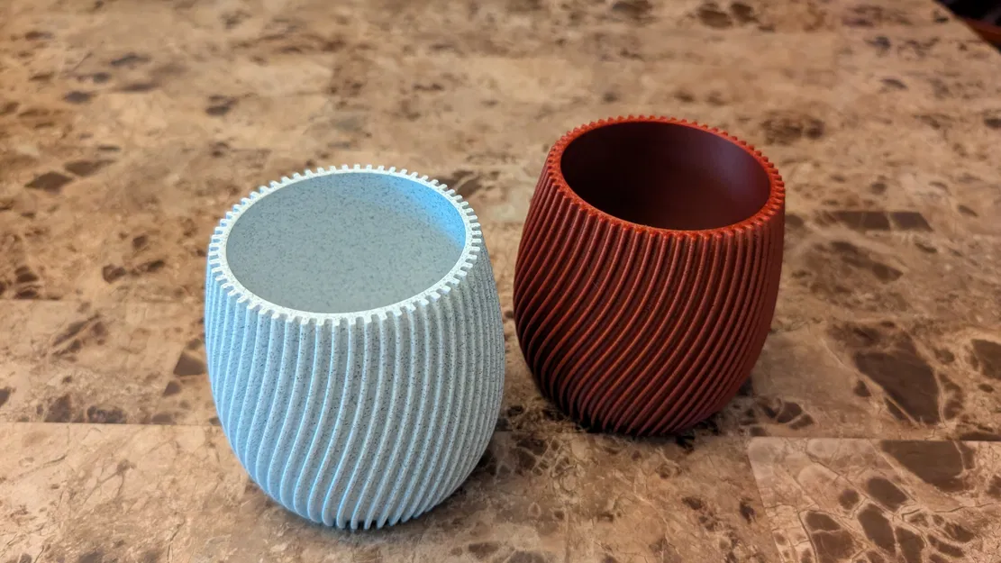 Mẫu Bình Hoa Gân Xoắn (Ribbed Vases) In 3D Độc Đáo Cho Mọi Không Gian - Image 1