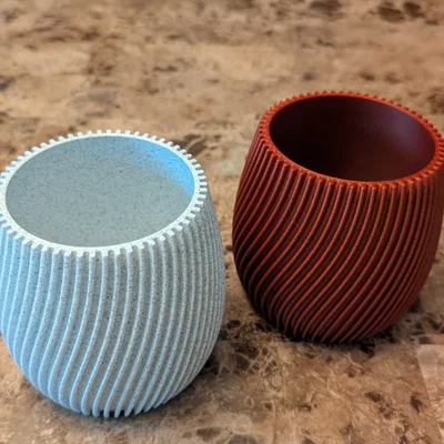 Mẫu Bình Hoa Gân Xoắn (Ribbed Vases) In 3D Độc Đáo Cho Mọi Không Gian