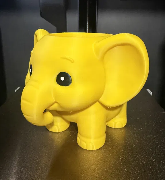 Chậu trồng cây hình voi con chibi xinh xắn (3D Printing Model) - Image 1