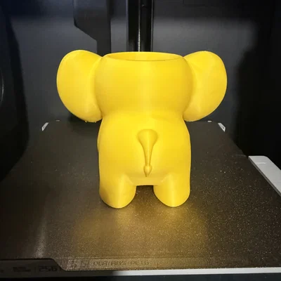 Chậu trồng cây hình voi con chibi xinh xắn (3D Printing Model)