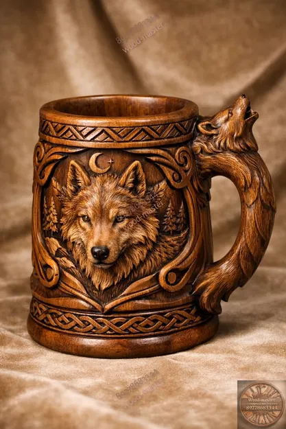 Mẫu in 3D cốc hình sói (Wolf Cup) thiết kế độc đáo ấn tượng - Image 1