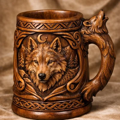 Mẫu in 3D cốc hình sói (Wolf Cup) thiết kế độc đáo ấn tượng