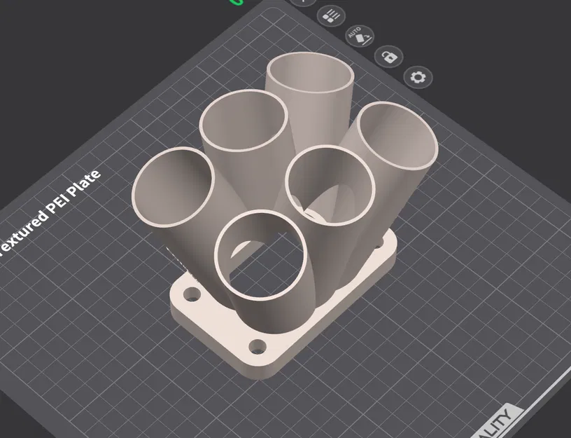 Mô hình bộ góp gộp ống xả 6 xi lanh (Merge Collector 1.25 Inch) - Image 1