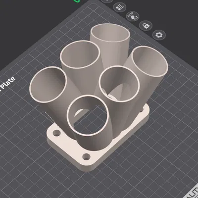 Mô hình bộ góp gộp ống xả 6 xi lanh (Merge Collector 1.25 Inch)