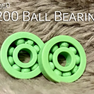 Vòng bi 6200 in 3D - Mẫu 6200 Ball Bearing bo tròn siêu mượt