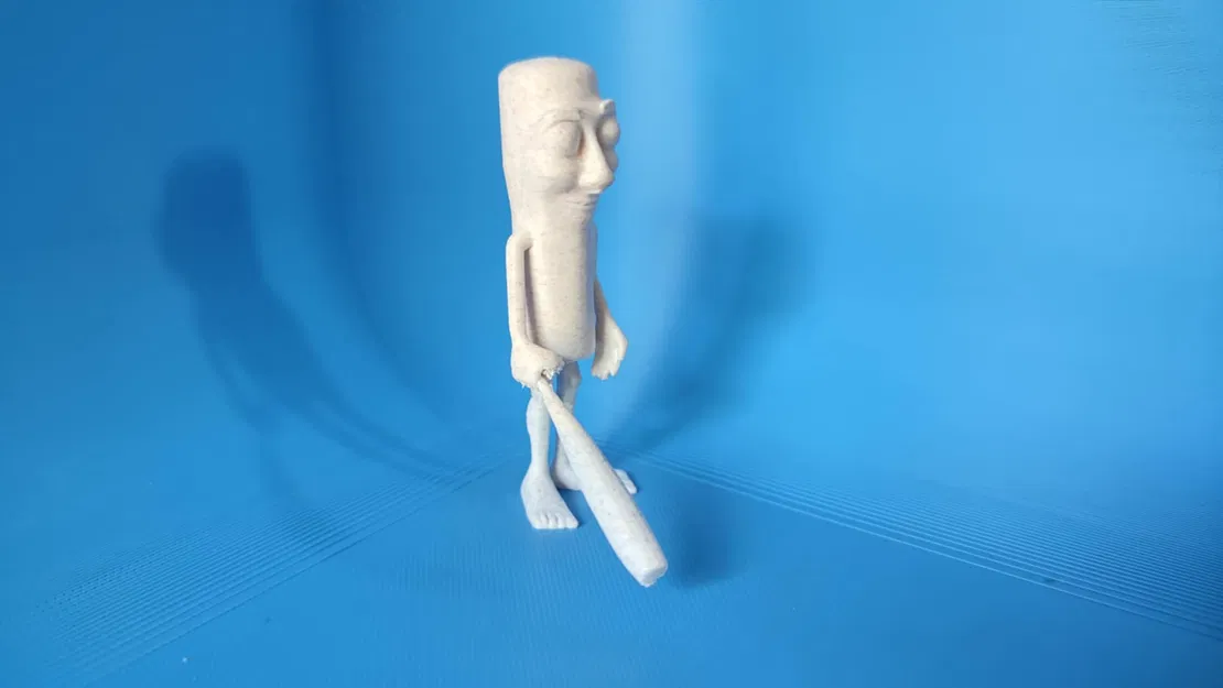 Mô hình Tung Tung Sahur 12cm - Đồ trang trí in 3D hài hước - Image 2