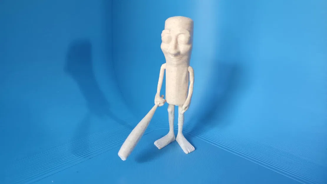 Mô hình Tung Tung Sahur 12cm - Đồ trang trí in 3D hài hước - Image 3