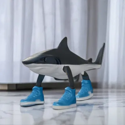 Mô hình cá mập đi giày (Tralalero Tralala) in 3D độc đáo