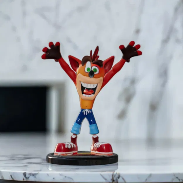 Mô hình Crash Bandicoot 15cm - Tượng trang trí 3D game độc đáo - Image 1