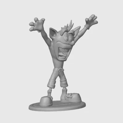 Mô hình Crash Bandicoot 15cm - Tượng trang trí 3D game độc đáo