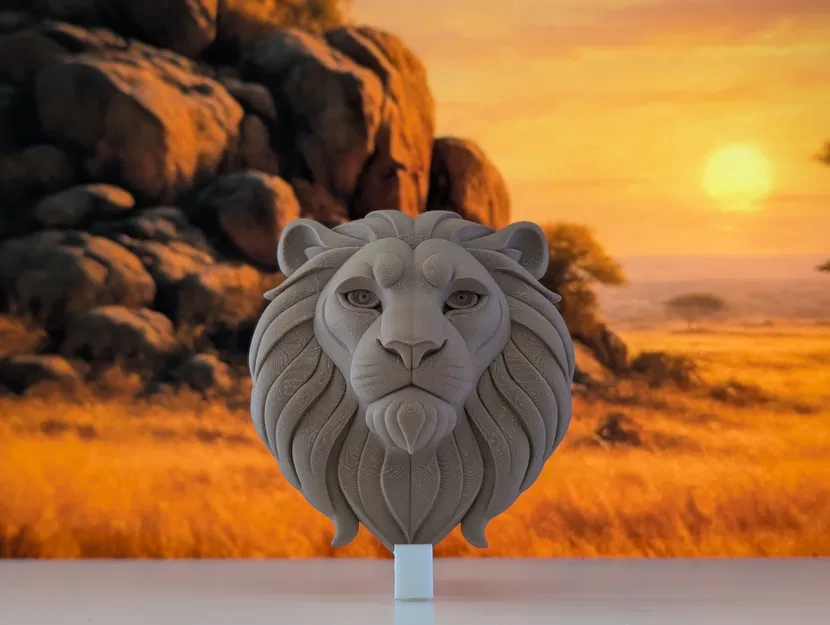 Đầu Sư Tử – Tác phẩm điêu khắc treo tường sẵn sàng trang trí - Image 2