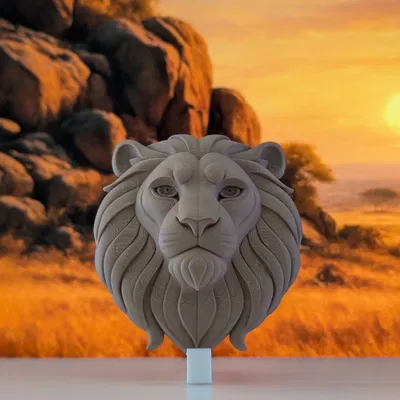 Đầu Sư Tử – Tác phẩm điêu khắc treo tường sẵn sàng trang trí