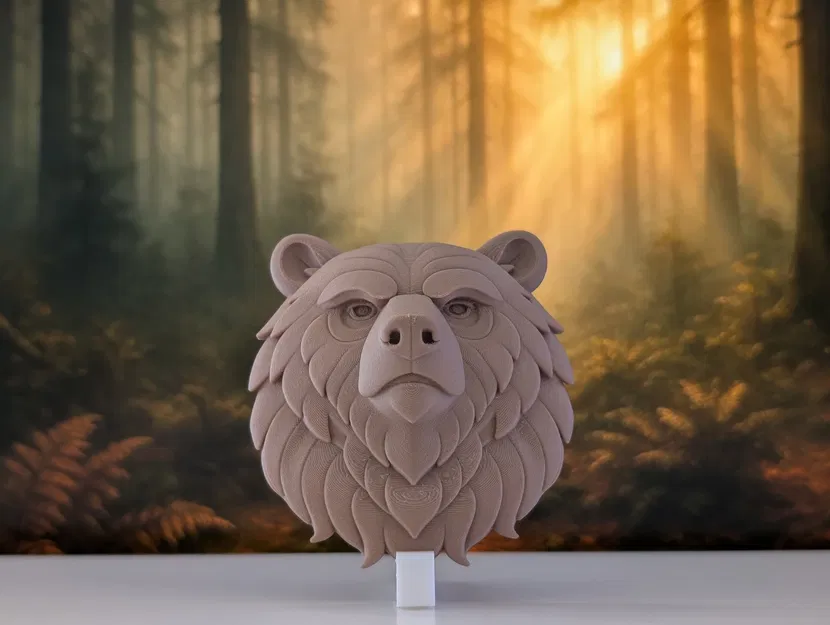 Đầu Gấu – Tác phẩm điêu khắc treo tường sẵn sàng để trang trí - Image 2