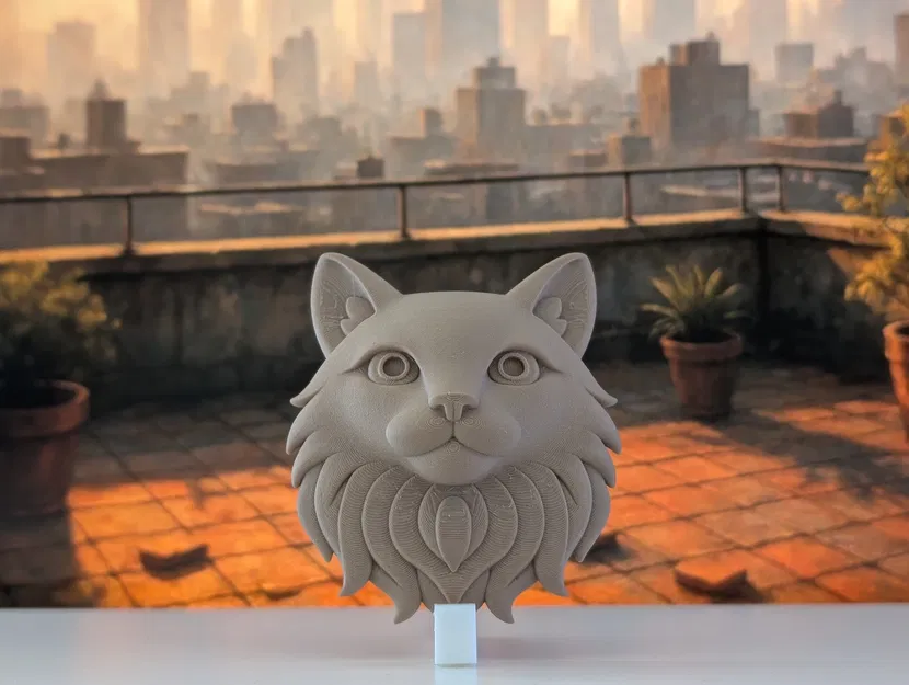 Đầu Mèo Cách Điệu – Mô Hình Trang Trí Treo Tường Tiện Lợi - Image 2