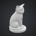 Mô hình tượng mèo ngồi đáng yêu - Tệp 3D trang trí để bàn cực xinh - Thumbnail 1