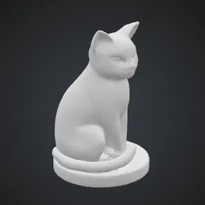 Mô hình tượng mèo ngồi đáng yêu - Tệp 3D trang trí để bàn cực xinh