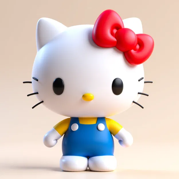 Mô hình Hello Kitty 3D đáng yêu cho góc làm việc - STL File - Image 1