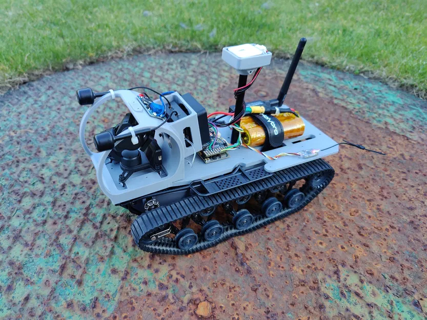 Nền tảng Xe tăng tự hành ArduRover FPV với Gimbal in 3D - Image 4