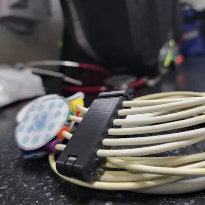 Bộ kẹp cố định dây cáp ECG 12 chuyển đạo - Thiết kế Print-In-Place