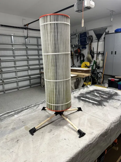 Giá đỡ xoay vệ sinh lõi lọc hồ bơi - Image 1