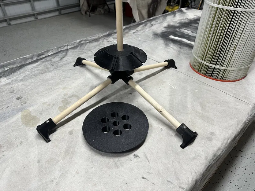 Giá đỡ xoay vệ sinh lõi lọc hồ bơi - Image 2