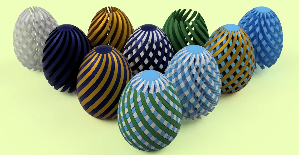 Mô hình trứng Phục sinh xoắn ốc có thể lắp ghép - Image 2