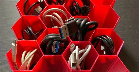 Khay đựng dây cáp, phụ kiện tổ chức bàn làm việc thông minh 3D - Image 1