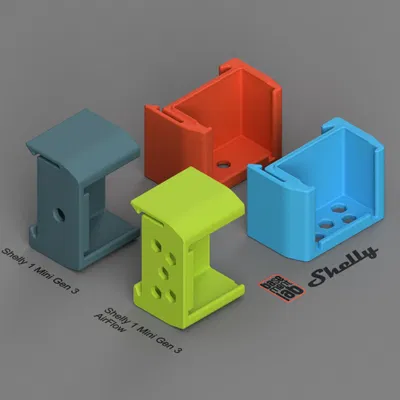 Giá đỡ Shelly 1 Mini Gen3 gắn thanh ray DIN