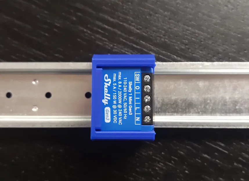 Giá đỡ Shelly 1 Mini Gen3 gắn thanh ray DIN - Image 6