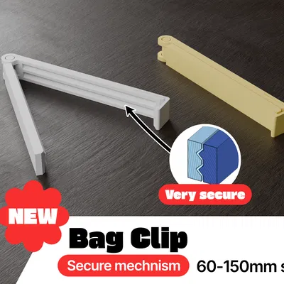 Kẹp Miệng Túi Chắc Chắn In Liền Khối (Print In Place) / Kích Thước 60-180mm