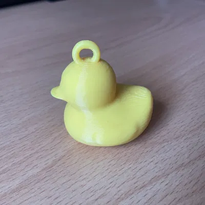 Móc khóa hình chú vịt vàng dễ thương in 3D