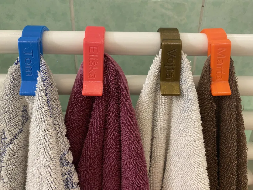 Móc treo khăn cho thanh sưởi có cá nhân hóa tên - Image 3