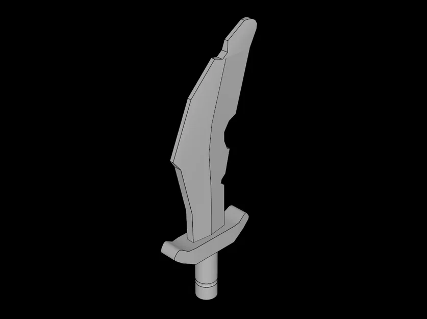 Kiếm Scimitar răng cưa cho Minifig tương thích LEGO - File in 3D - Image 1